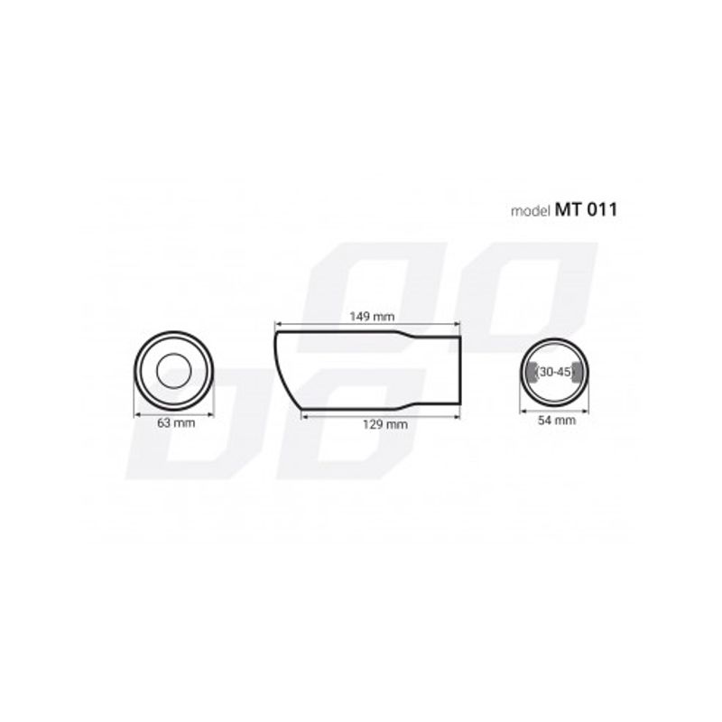 Auto si Moto - Piese auto si accesorii - Caroserie - Ornamente exterior auto - Ornament toba esapament din inox 30-45mm, Lungime 149mm - Infinity.ro