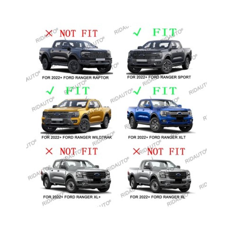 Auto si Moto - Piese auto si accesorii - Caroserie - Grile de ventilatie si accesorii - Grila radiator Raptor Style negru mat cu leduri portocalii, Ford Ranger T9 2022-2024 - Infinity.ro