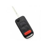 Auto si Moto - Electronice auto - Accesorii electronice auto - Mercedes-Benz – Carcasa cheie tip briceag 3 butoane, buton panica, lama 2 piste - Infinity.ro