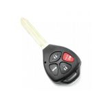 Auto si Moto - Electronice auto - Accesorii electronice auto - Toyota carcasa cheie 3+1 butoane cu buton rosu panica (fara logo) - Infinity.ro