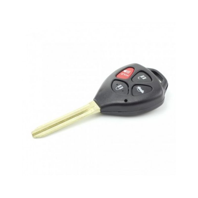 Auto si Moto - Electronice auto - Accesorii electronice auto - Toyota carcasa cheie 3+1 butoane cu buton rosu panica (fara logo) - Infinity.ro