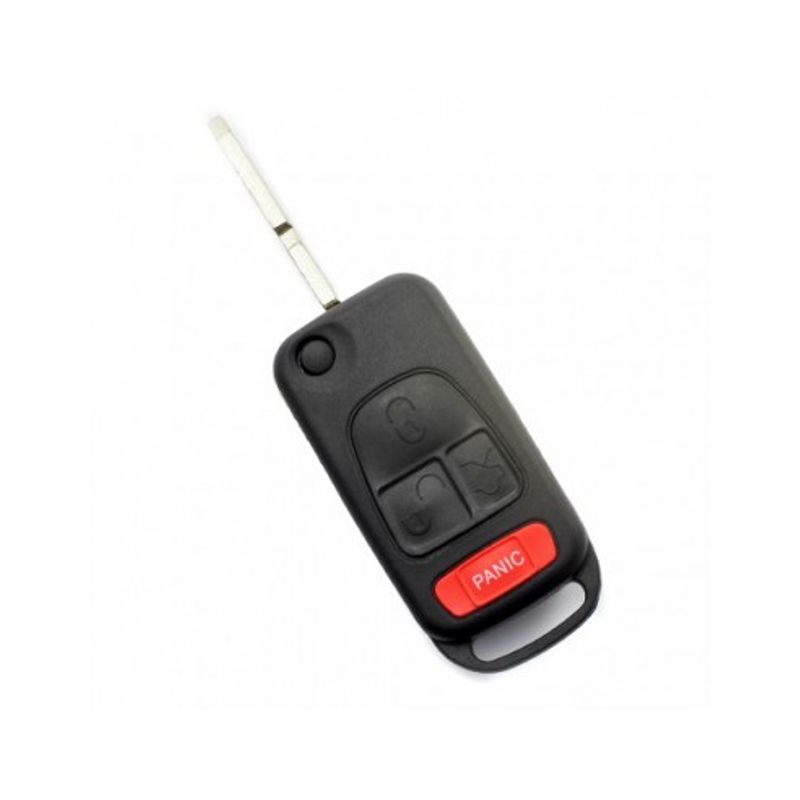 Auto si Moto - Electronice auto - Accesorii electronice auto - Mercedes-Benz – Carcasa cheie tip briceag 3 butoane, buton panica, lama 4 piste - Infinity.ro