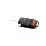 Auto si Moto - Electronice auto - Accesorii electronice auto - Mercedes-Benz – Carcasa cheie tip briceag 3 butoane, buton panica, lama 2 piste - Infinity.ro