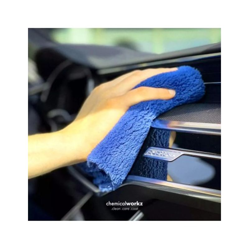 Auto si Moto - Intretinere auto - Produse curatare auto - Laveta microfibra plusata Chemicalworkz Edgeless Plush Towel 600GSM, 40×40cm Albastru - Infinity.ro