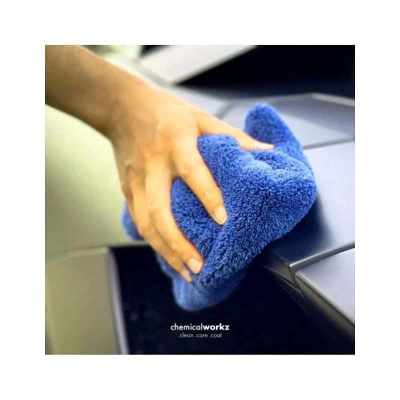 Auto si Moto - Intretinere auto - Produse curatare auto - Laveta microfibra plusata Chemicalworkz Edgeless Plush Towel 600GSM, 40×40cm Albastru - Infinity.ro