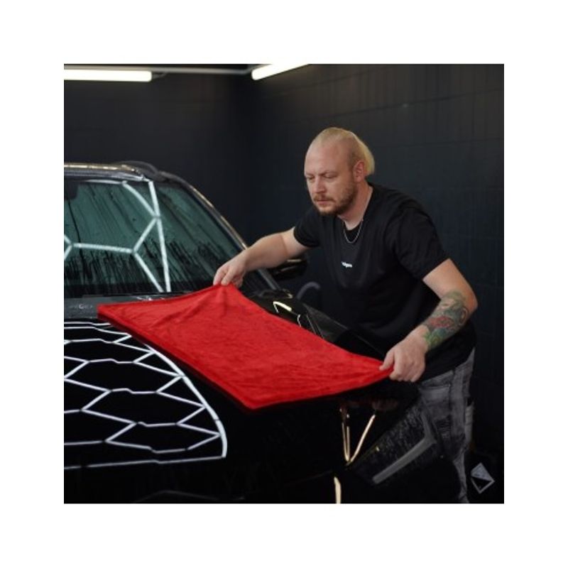 Auto si Moto - Intretinere auto - Produse curatare auto - Prosop auto ultra absorbant Chemicalworkz Shark Twisted Loop Towel, 1400GSM rosu 60x40 cm - Infinity.ro