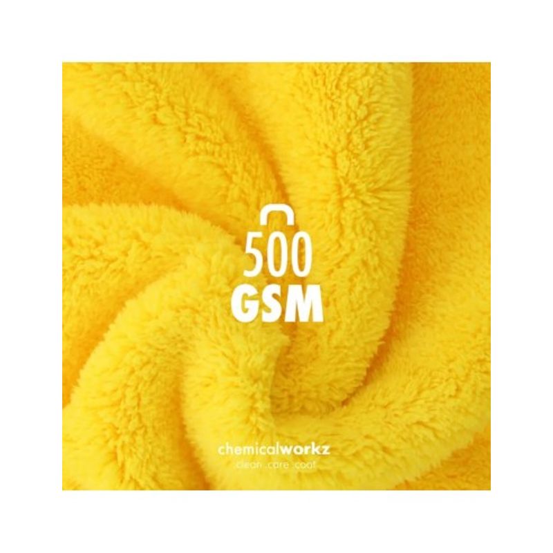 Auto si Moto - Intretinere auto - Produse curatare auto - Prosop auto fin Chemicalworkz Edgeless Soft Touch Towel, 500 GSM, 40x40 cm Galben - Infinity.ro