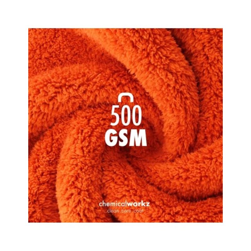 Auto si Moto - Intretinere auto - Produse curatare auto - Prosop auto fin Chemicalworkz Edgeless Soft Touch Towel, 500 GSM, 40x40 cm Portocaliu - Infinity.ro