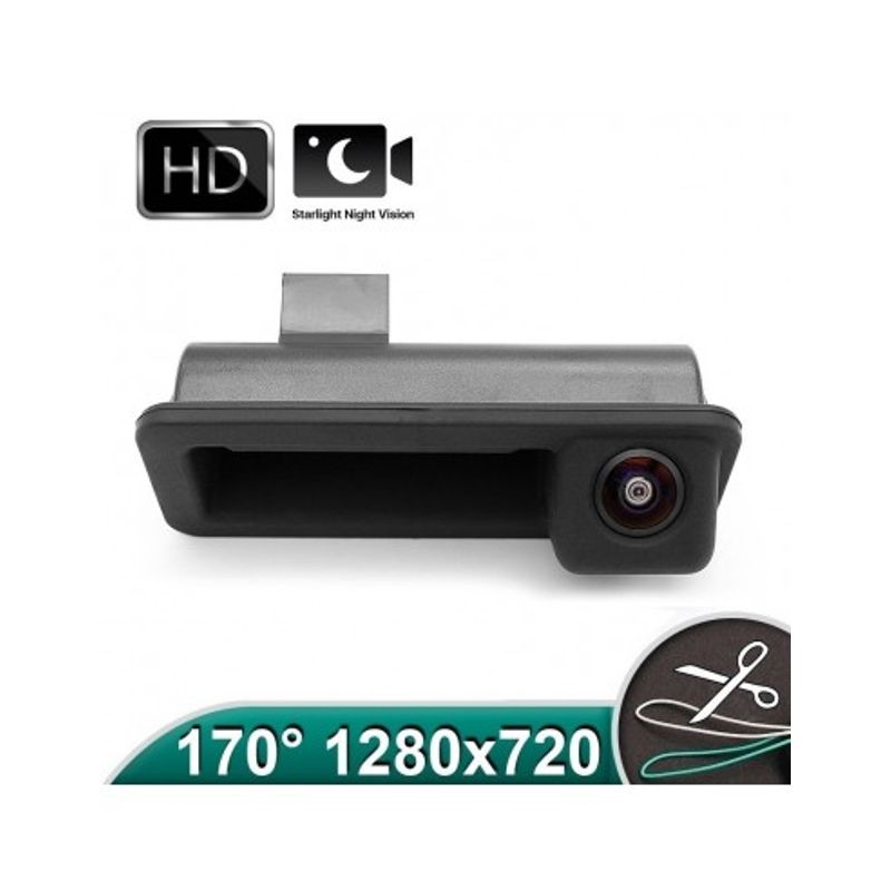Auto si Moto - Electrice auto - Sigurante si accesorii - Camera marsarier HD cu StarLight Night Vision pentru Ford Mondeo MK4, Focus MK2, Fiesta, Smax, pe manerul de la hayon - Infinity.ro
