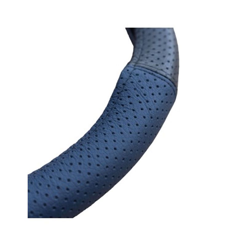 Auto si Moto - Intretinere auto - Huse auto - Husa Volan Din Piele Naturala Perforata Albastru 37-39 cm - Infinity.ro