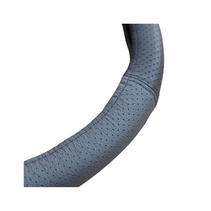 Auto si Moto - Intretinere auto - Huse auto - Husa Volan Din Piele Naturala Perforata Gri 37-39 cm - Infinity.ro