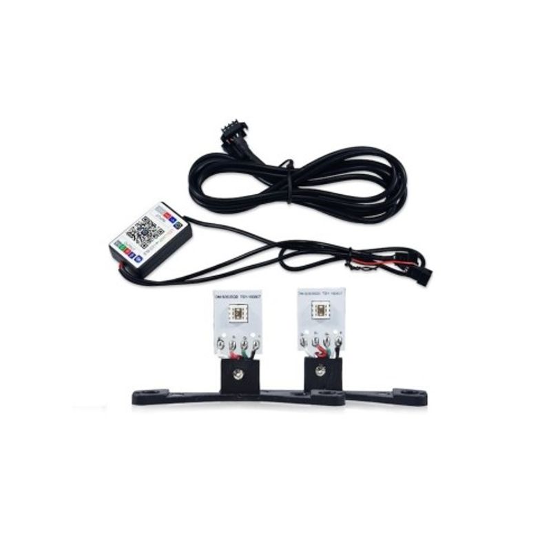 Auto si Moto - Electrice auto - Iluminare si semnalizare - Becuri auto - Set 2 leduri Devil Eyes RGB multicolore cu aplicatie de pe telefonul mobil - Infinity.ro