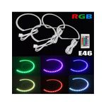Auto si Moto - Piese auto si accesorii - Caroserie - Faruri, stopuri si proiectoare - Kit Angel Eyes SMD BMW E46, RGB cu 16 culori cu telecomanda 2 usi (coupe/cabrio) - Infinity.ro