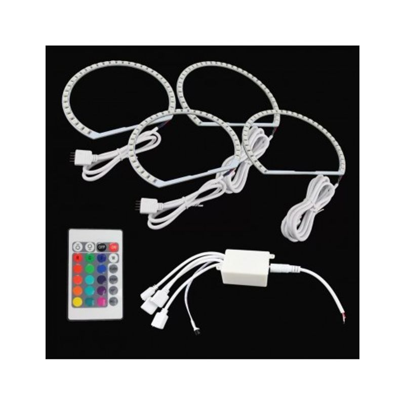 Auto si Moto - Piese auto si accesorii - Caroserie - Faruri, stopuri si proiectoare - Kit Angel Eyes SMD BMW E46, RGB cu 16 culori cu telecomanda 2 usi (coupe/cabrio) - Infinity.ro