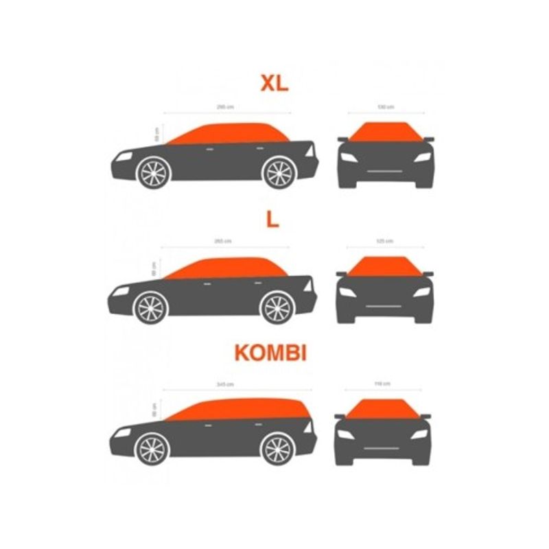 Auto si Moto - Electrice auto - Alte accesorii electrice auto - Semi-Prelata auto pentru masini sedan Carpasssion L 265 x 125 x 68 cm - Infinity.ro