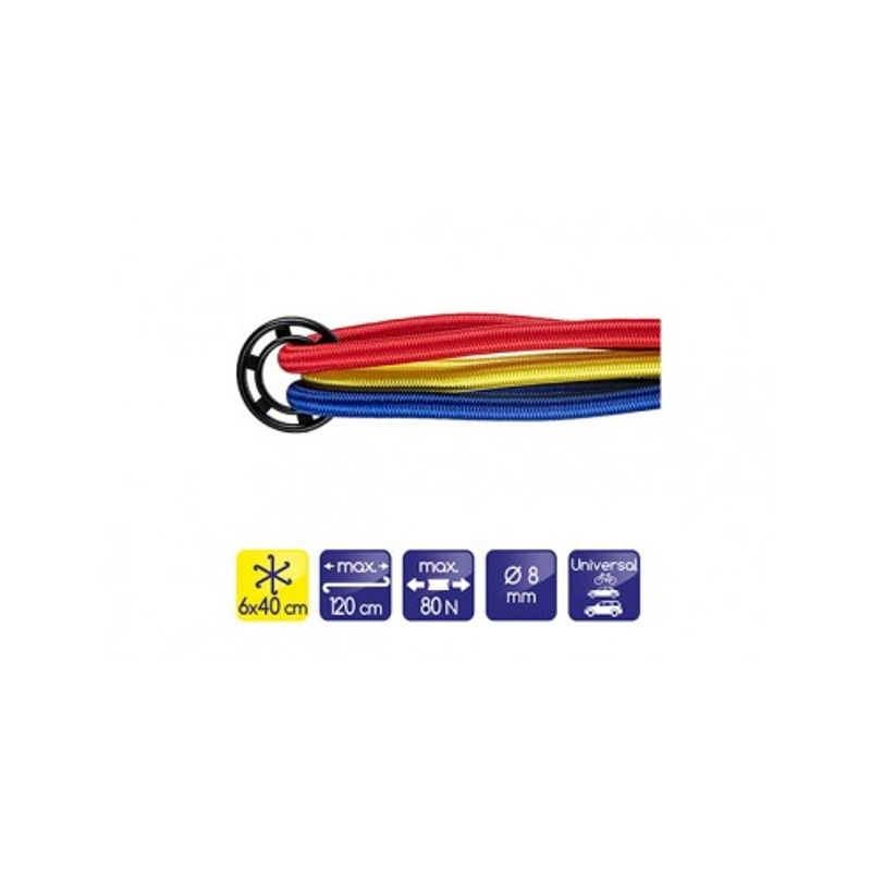 Auto si Moto - Electrice auto - Alte accesorii electrice auto - Coarda prindere bagaje 40 cm  3 bucati Alca - Infinity.ro