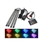 Auto si Moto - Electrice auto - Iluminare si semnalizare - Lumini ambientale - Kit 4 Lumini Ambientale RGB cu telecomanda, 12V, 12 LED, 22 cm LAL-12 - Infinity.ro