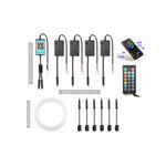 Auto si Moto - Electrice auto - Iluminare si semnalizare - Lumini ambientale - Kit Lumini Ambientale Wireless 8 metri cu 6 surse Led RGB cu Aplicatie telefon AMB-01 - Infinity.ro