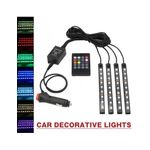 Auto si Moto - Electrice auto - Iluminare si semnalizare - Lumini ambientale - Kit 4 Lumini Ambientale RGB cu telecomanda, 12V, 9 LED, 17 cm LAL-9 - Infinity.ro