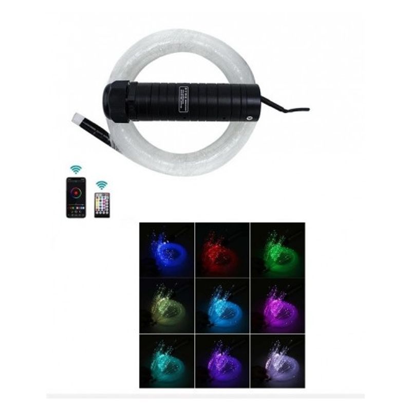 Auto si Moto - Electrice auto - Iluminare si semnalizare - Lumini ambientale - Kit Fibra Optica Plafon Instelat auto RGBW 550 Fire 2M 0.75mm cu aplicatie 550-0.75MM-2M - Infinity.ro