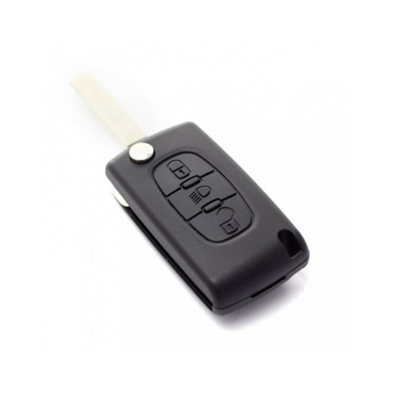 Auto si Moto - Electronice auto - Accesorii electronice auto - Citroen / Peugeot 307 - Carcasa tip cheie briceag cu 3 butoane, lama VA2-SH3, fara suport baterie - Infinity.ro