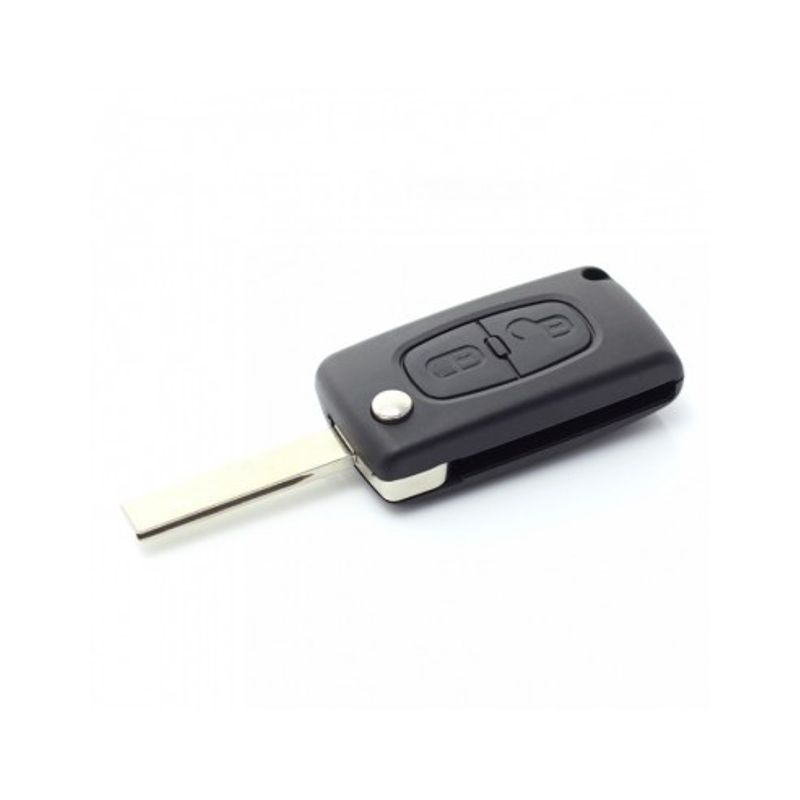 Auto si Moto - Electronice auto - Accesorii electronice auto - Citroen / Peugeot 307 - Carcasa tip cheie briceag cu 2 butoane, lama VA2-SH2 cu suport baterie - Infinity.ro