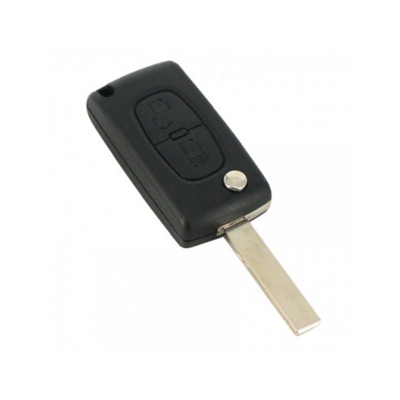 Auto si Moto - Electronice auto - Accesorii electronice auto - Citroen / Peugeot 407 - Carcasa tip cheie briceag cu 2 butoane, lama HU83-SH2 cu suport baterie - Infinity.ro