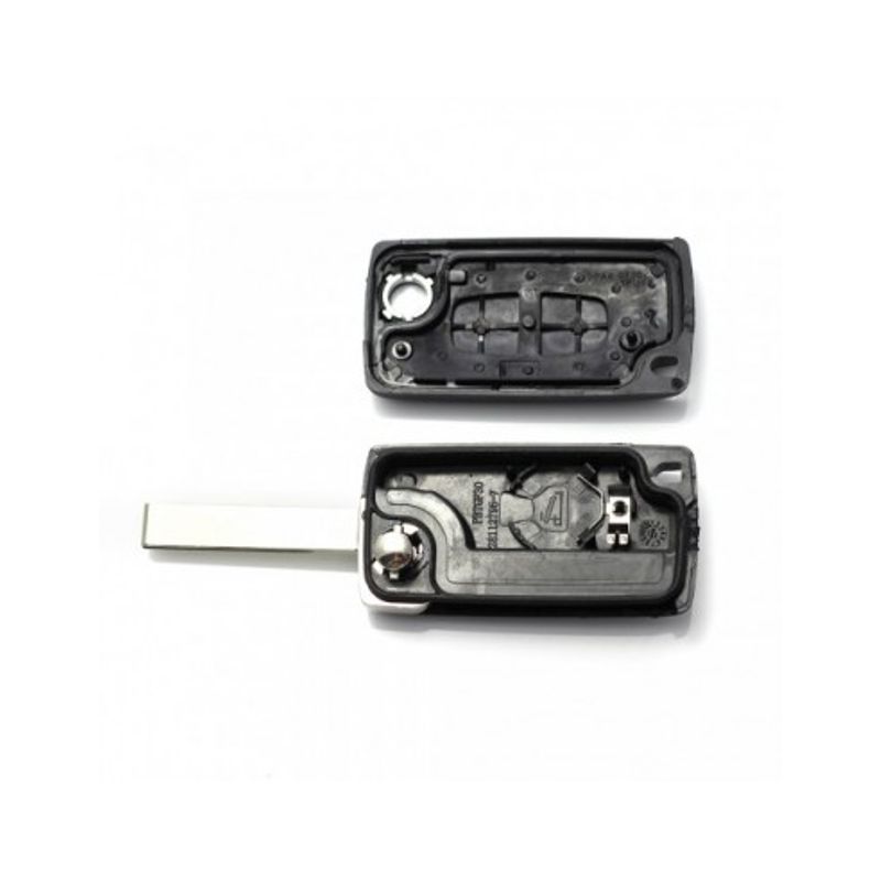Auto si Moto - Electronice auto - Accesorii electronice auto - Citroen / Peugeot 407 - Carcasa tip cheie briceag cu 2 butoane, lama HU83-SH2 fara suport baterie - Infinity.ro