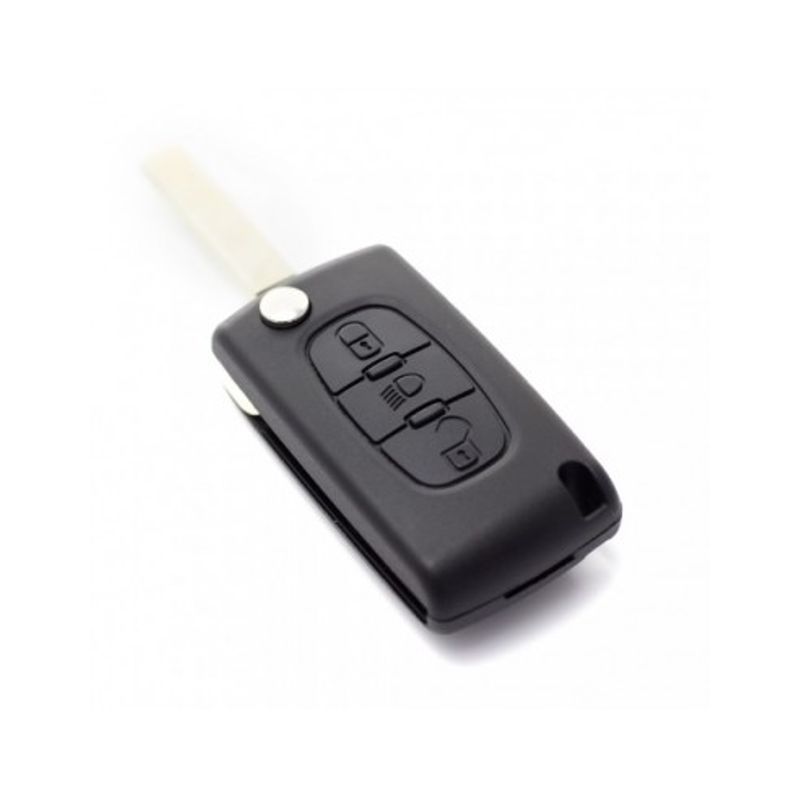 Auto si Moto - Electronice auto - Accesorii electronice auto - Citroen / Peugeot 307 - Carcasa tip cheie briceag cu 3 butoane, lama VA2-SH3, fara suport baterie, buton portbagaj - Infinity.ro