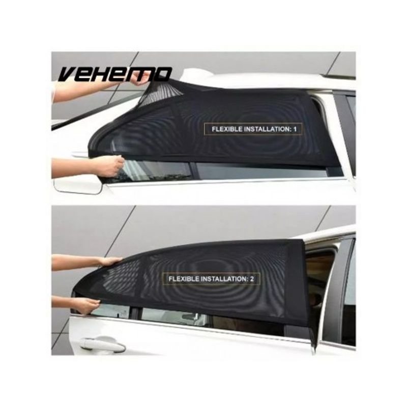 Auto si Moto - Piese auto si accesorii - Interior auto - Accesorii interior - Set 2 buc perdea solara geamuri cu montaj pe exterior  95x54cm - Infinity.ro