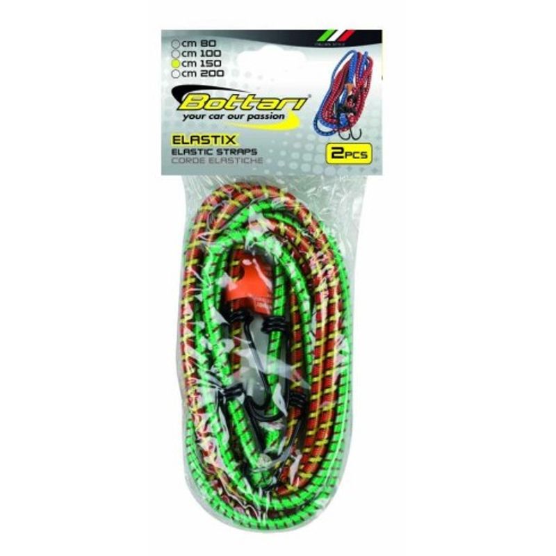 Auto si Moto - Piese auto si accesorii - Piese auto - Tuning - Set 2 corzi elastice cu carlig Bottari 8MM 150 CM - Infinity.ro
