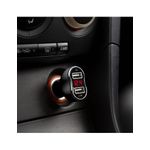 Auto si Moto - Piese auto si accesorii - Interior auto - Accesorii interior - Adaptor de incarcare cu conectare la bricheta auto 2 x USB, cu voltmetru si ampermetru Negru - Infinity.ro