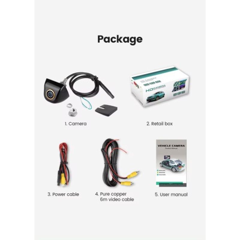 Auto si Moto - Electronice auto - Senzori de parcare - Camera marsarier / frontala HD unghi 170 grade cu StarLight Night Vision - Infinity.ro