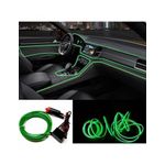 Auto si Moto - Electrice auto - Iluminare si semnalizare - Lumini ambientale - Fir neon auto electroluminiscent El Wire 3m cu lumina Verde cu droser si mufa bricheta - Infinity.ro