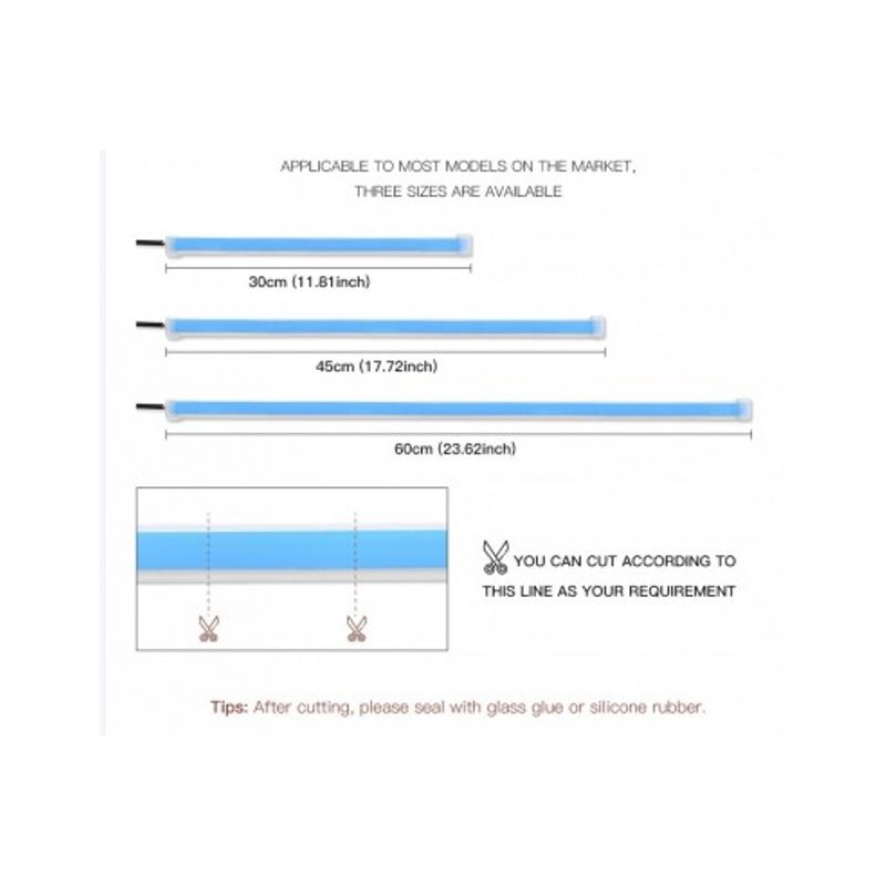 Auto si Moto - Electrice auto - Iluminare si semnalizare - Lumini ambientale - Set 2 semnalizari dinamice cu LED, lungime 60 cm - Infinity.ro