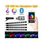 Auto si Moto - Electrice auto - Iluminare si semnalizare - Lumini ambientale - Kit 4 Lumini Ambientale RGB cu Aplicatie Telefon Bluetooth, 12V, 9 LED, 17 cm LAL-9 - Infinity.ro