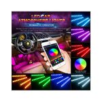 Auto si Moto - Electrice auto - Iluminare si semnalizare - Lumini ambientale - Kit 4 Lumini Ambientale RGB cu Aplicatie Telefon Bluetooth, 12V, 9 LED, 17 cm LAL-9 - Infinity.ro