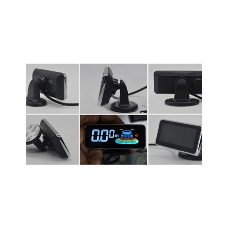 Auto si Moto - Electronice auto - Senzori de parcare - Senzori parcare tip OEM de 16.5mm cu display LED cu afisare individuala pe fiecare senzor Alb - Infinity.ro