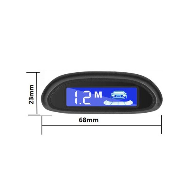 Auto si Moto - Electronice auto - Senzori de parcare - Senzori parcare tip OEM de 16.5mm cu display LED cu afisare individuala pe fiecare senzor Alb - Infinity.ro
