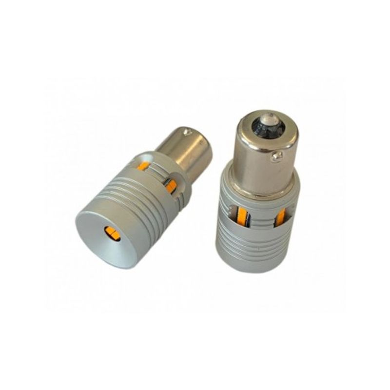 Auto si Moto - Piese auto si accesorii - Caroserie - Faruri, stopuri si proiectoare - Led Semnalizre Portocaliu PY21W BAU15S Super Canbus Cu 24 SMD CSP 2020 12V BAU15S-24SMD-2020-AMBER - Infinity.ro