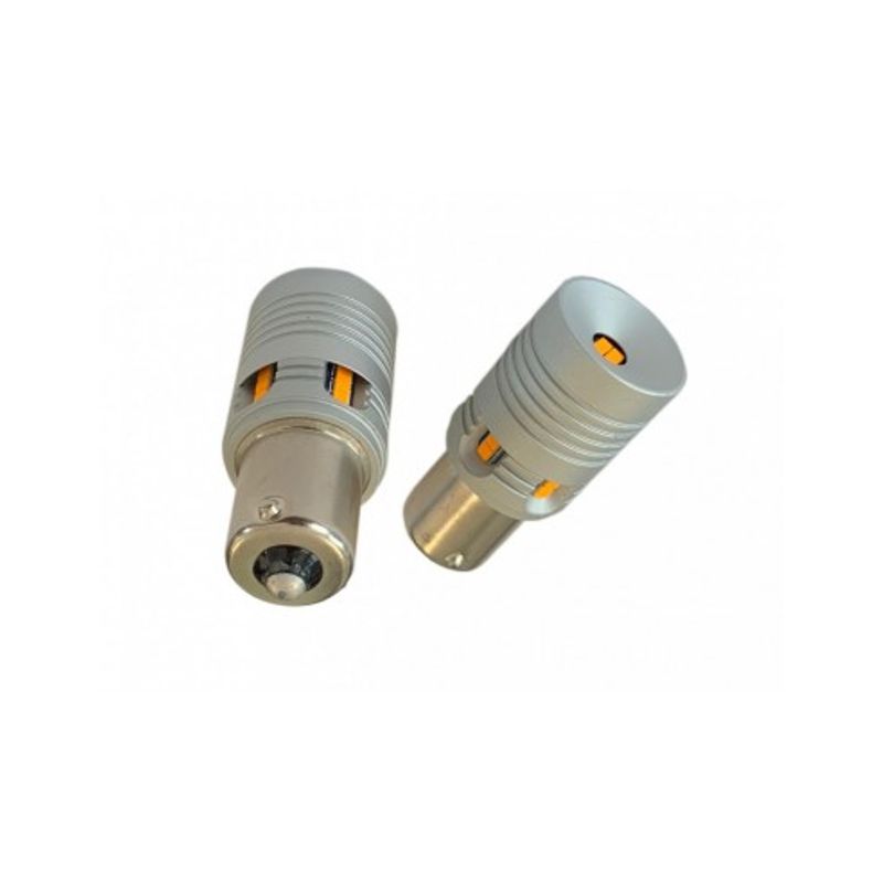 Auto si Moto - Piese auto si accesorii - Caroserie - Faruri, stopuri si proiectoare - Led Semnalizre Portocaliu PY21W BAU15S Super Canbus Cu 24 SMD CSP 2020 12V BAU15S-24SMD-2020-AMBER - Infinity.ro