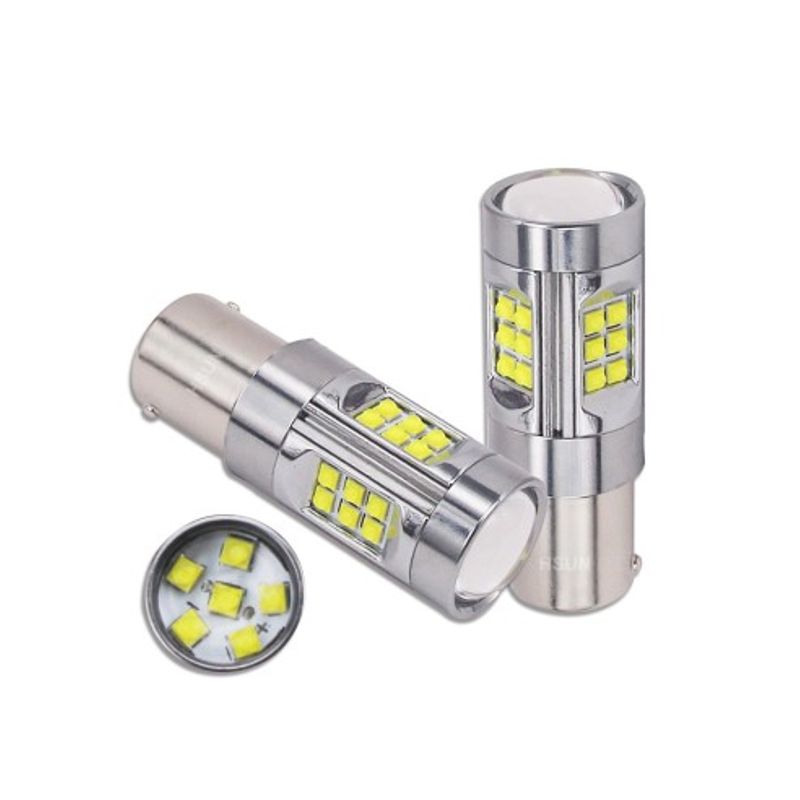 Auto si Moto - Piese auto si accesorii - Caroserie - Faruri, stopuri si proiectoare - Led auto ALB 150W BA15S, 12V-24V Canbus 30 Leduri CREE 5W - 1156-150W - Infinity.ro