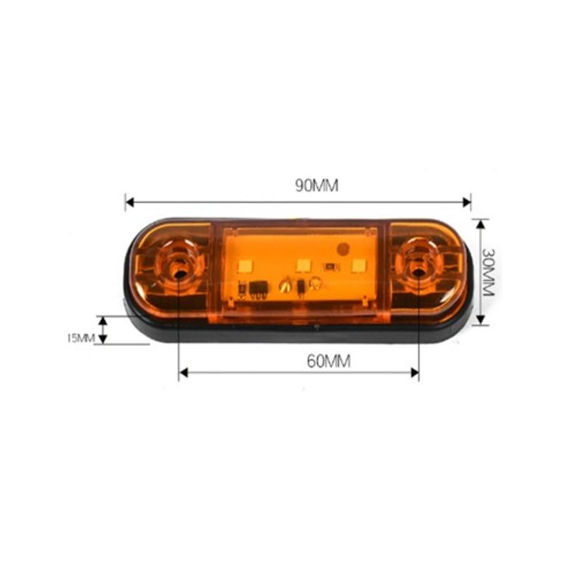 Auto si Moto - Electrice auto - Iluminare si semnalizare - Becuri auto - Lampa gabarit auto cu LED 12V-24V Portocaliu - Infinity.ro