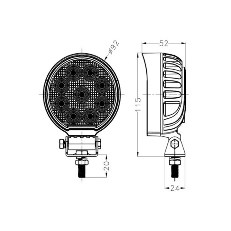 Auto si Moto - Piese auto si accesorii - Caroserie - Faruri, stopuri si proiectoare - Proiector LED Auto Offroad 36W/12V-24V, 4100LM, Rotund, Flood Beam 60 Grade - Infinity.ro