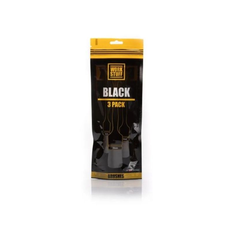 Auto si Moto - Intretinere auto - Produse curatare auto - Set pensule detailing Work Stuff Detailing Brush Black 3 buc - Infinity.ro