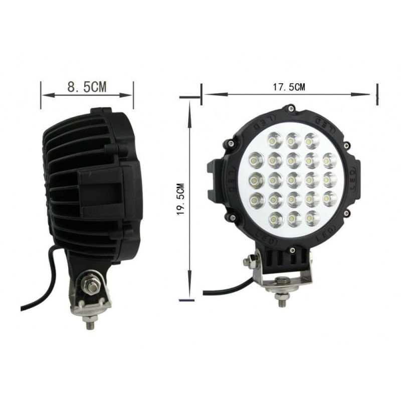Auto si Moto - Piese auto si accesorii - Caroserie - Faruri, stopuri si proiectoare - Proiector LED Auto Offroad 63W/12V-24V, 4410 Lumeni, Negru, Spot Beam 30 Grade - Infinity.ro
