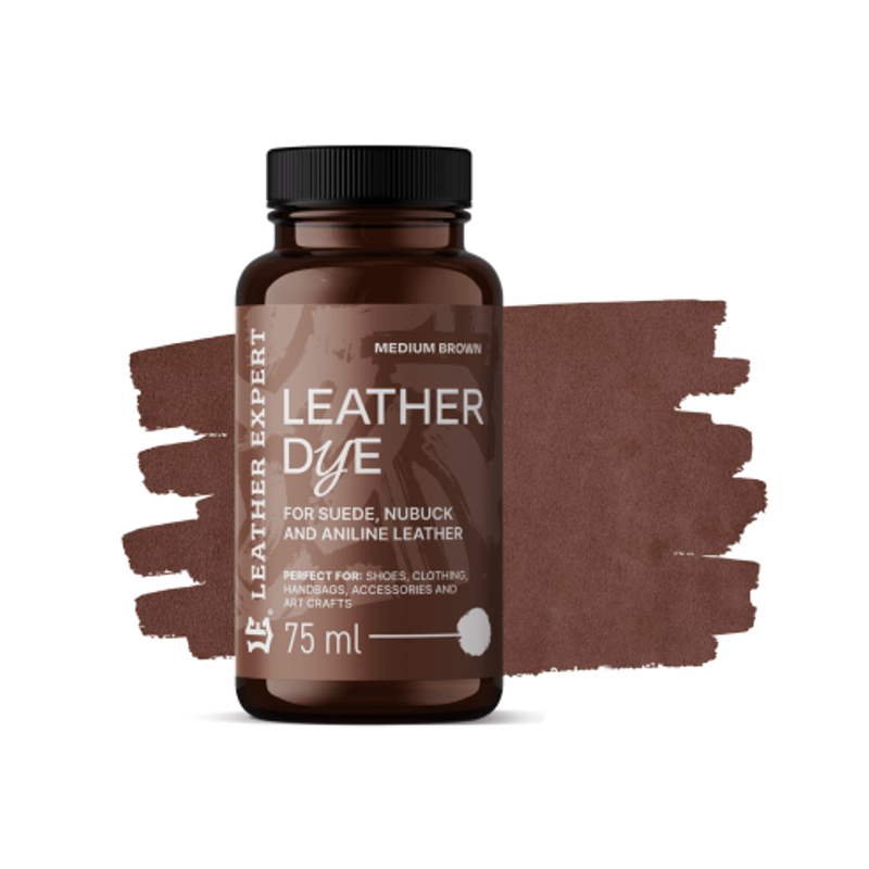 Auto si Moto - Piese auto si accesorii - Caroserie - Vopsele auto si accesorii - Vopsea Piele Intoarsa Maro Mediu Leather Expert, Dye for suede, nubuck, aniline 75ml - Infinity.ro