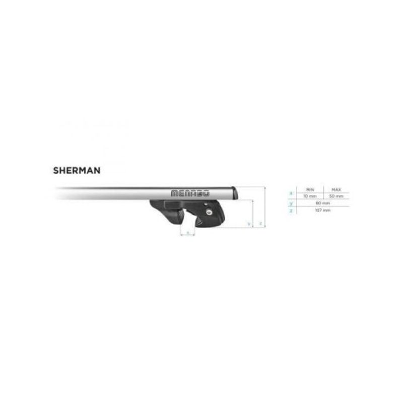 Auto si Moto - Piese auto si accesorii - Caroserie - Alte accesorii caroserie - Bare portbagaj auto transversale Menabo Sherman Silver XL pentru Ford Kuga II (C520) 2012-2020 - Infinity.ro