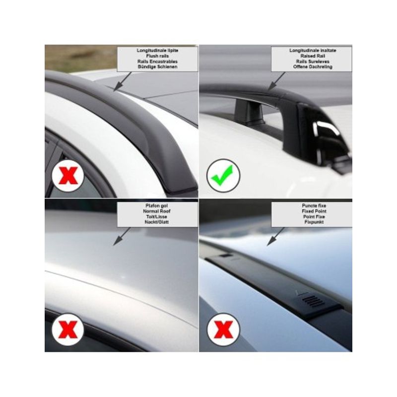 Auto si Moto - Piese auto si accesorii - Caroserie - Alte accesorii caroserie - Bare portbagaj auto transversale Menabo Sherman Silver XL pentru Ford Kuga II (C520) 2012-2020 - Infinity.ro