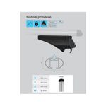 Auto si Moto - Piese auto si accesorii - Caroserie - Ornamente exterior auto - Bare portbagaj auto transversale Menabo Tiger Silver pentru Opel Mokka X 2016+ - Infinity.ro